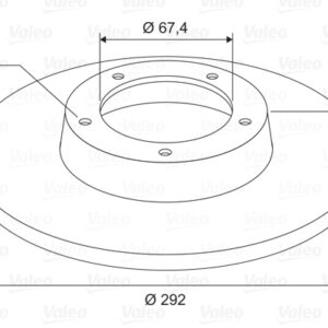 ARKA FREN AYNASI INSIGNIA A 08 SAAB 9-5 YS3G 10 16 JANT 292x12x5DL DOLU - VALEO