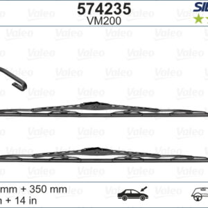 SİLENCİO VM200 X2 600 350 MM OPEL KARL VAUXHALL VIVA 06.2015 SİLENCİO SİLECEK LASTİĞİ BİNEK - VALEO