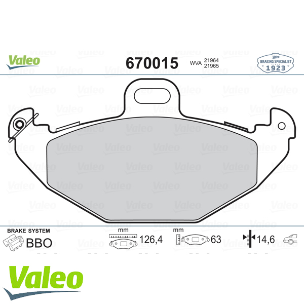 ARKA BALATA LGN 1.6 1.8 1.9DCİ 2.0 16V-2.2 3.0 93-01 - VALEO