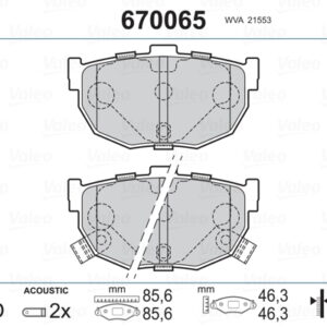 ARKA BALATA HYUNDAI ELENTRA II-III KIA CERATO 1.5 CRDİ NISSAN MAXIMA III 583022FA10-5830228A00 - VALEO