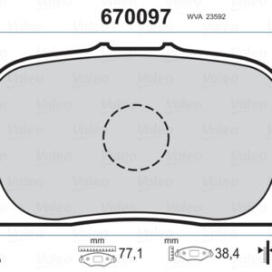 ARKA BALATA TOYOTA CAMRY 96-01 - VALEO