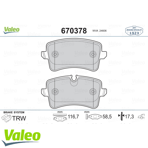 ARKA BALATA A4-A5-Q5 09 GDB1765 - VALEO