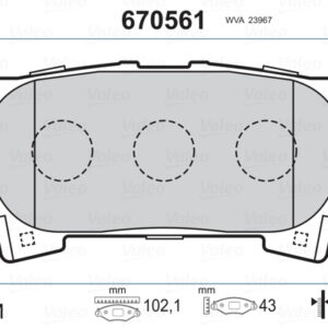 ARKA BALATA LEXUS RX 300 350 400 05/2003-2008 TÜM TEKERLEKLERİ ÇEKİŞLİ - VALEO