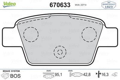 ARKA BALATA STILO 02 LINEA 6.07 BRAVO 9.07 ALFA MITO 08 MULTIPLA 99-10 - VALEO