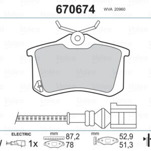 ARKA BALATA FLUENCE-MGN II-III-207-308-307-PARTNER-C3-C4-BORA-PASSAT 97 GOLF IV-V-POLO FİŞLİ - VALEO