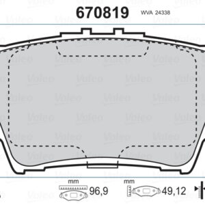 ARKA BALATA TOYOTA RAV 4 2.0 2.0VVTİ 2.0D-4D 2.2D-4D 06 12 CAMRY 06-11 - VALEO