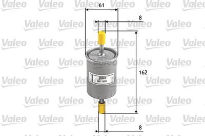 YAKIT FİLTRESİ BENZİN FIAT PUNTO I 1.1 55 - VALEO