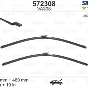 Valeo Silencio AquaBlade Flat Blade VA308 X2 650 480 mm VOLVO XC60 II 17 ISITMA ÖZELLİKLİ - VALEO