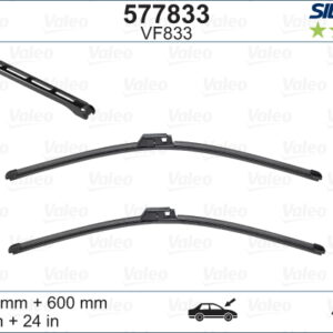 SİLENCİO VF833 X2 600 600MM ÖN BENTLEY SİLENCİO X-TRM FLAT BLADE MUZ TİPİ SİLECEK BİNEK - VALEO