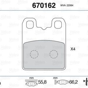 ARKA DİSK FREN BALATASI ALFA ROMEO GİULİA 2.9 10/15 ALFA ROMEO STELVİO 2.9 11/17 - VALEO