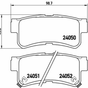 ARKA BALATA DAEWOO MUSSO 2.2 TD-2.9 TD 99 SSANGYONG KORANDO 2.3-2.9TD 98 43.5x98.8x15.6 - VALEO