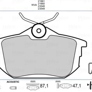 ARKA BALATA CARISMA COLT 1.3-1.5 VOLVO S40 1.6-1.8-2.0-2.0T V40 95-04 - VALEO