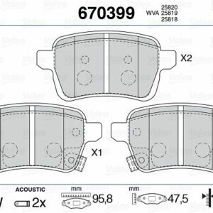 ARKA BALATA FİAT 500L 12 ALFA ROMEO GIULIETTA 10 FİAT 500L 12 - VALEO