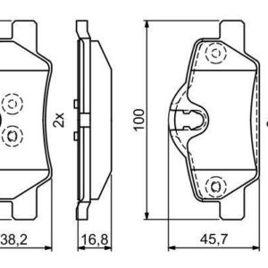 ARKA DİSK FREN BALATASI MINI MİNİ COOPER TURBO 1.5 12/13 MINI MİNİ COOPER S 2.0 12/13 - VALEO