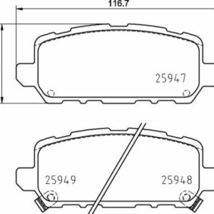 ARKA DİSK FREN BALATASI HONDA HR-V 1.5/1.6D 08/15 - VALEO