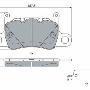 ARKA DİSK FREN BALATASI PORSCHE 911 3.0/3.4/3.8 11/15 PORSCHE 911 GT2 3.8 06/17 - VALEO