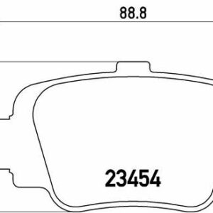 ARKA DİSK FREN BALATASI NISSAN MARCH 1.0/1.3 08/92-08/00 NISSAN MİCRA 1.0/1.3 08/92-12/02 - VALEO