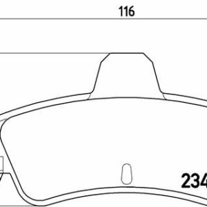 ARKA DİSK FREN BALATASI FORD MONDEO 1.6/1.8/1.8D 02/93-08/96 - VALEO