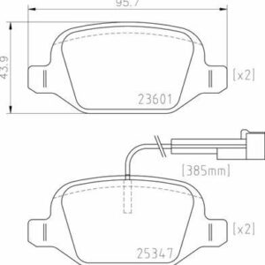 ARKA BALATA FIAT 500 1.4 ABARTH 08/08 FIAT 500C - 1.4 ABARTH 09/09 0.9 2013 - VALEO