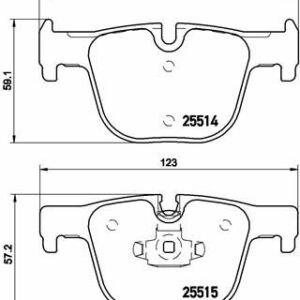 ARKA DİSK FREN BALATASI BMW 3 ACTİVEHYBRİD 3.0 07/12 BMW 320D 2.0 06/12 BMW 325D 02/13 - VALEO