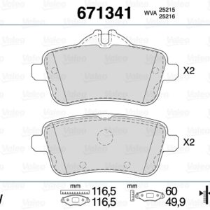 ARKA BALATA MERCEDES M SERİSİ W166 -ML250-ML350-ML400-ML500-ML63 AMG 4-MATİC 11 X166 12 - VALEO