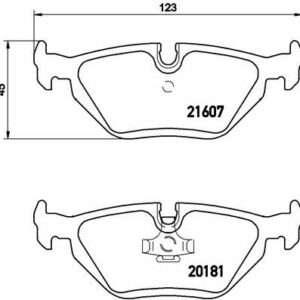 ARKA DİSK FREN BALATASI BMW 316İ 1.6 09/90-02/98 BMW 316İ COMPACT 03/94-05/01 - VALEO