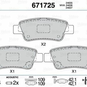 ARKA BALATA HONDA CRV III 2.0 I-VTEC 2.2 I-CTDI 2.0 İDTEC 01/2007 2.4 İVTEC 09 - VALEO