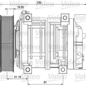 UNİVERSAL KOMPRESÖR TM21XS 8GR 24V - VALEO