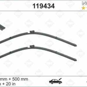 SWF VisioFlex Flat Blade X2 625 550 mm AUDI A6 A7 Sportback A8 S8 Q8 E-tron - Wet arm - VALEO