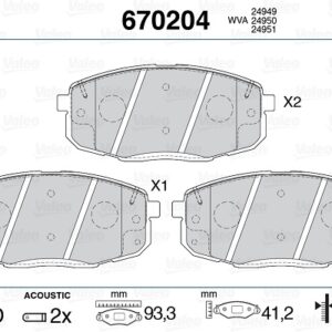 ARKA DİSK FREN BALATASI HYUNDAI İ20 1.2 06/12 - VALEO