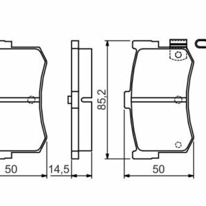 ARKA DİSK FREN BALATASI ACURA LEGEND 2.5/2.7 01/86-12/90 - VALEO