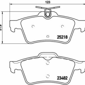 ARKA DİSK FREN BALATASI PEUGEOT 508 1.6/1.6D/2.0D 11/10 PEUGEOT 508 RXH 2.0D 10/14 - VALEO