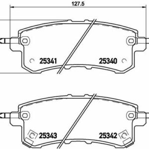 ARKA DİSK FREN BALATASI INFINITI QX56 5.6 03/10 NISSAN PATROL 5.6 04/10 - VALEO