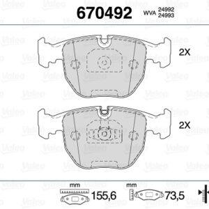 ARKA DİSK FREN BALATASI BMW 760İ 6.0 07/12 - VALEO