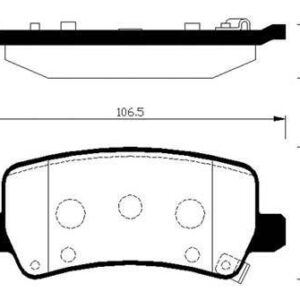 ARKA DİSK FREN BALATASI HYUNDAI GRANDEUR 2.4/3.0 02/11 - VALEO