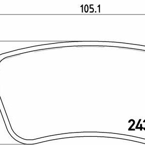 ARKA DİSK FREN BALATASI FIAT CROMA 1.8/2.2/1.9D/2.2/2.4D 06/05 - 12/13 - VALEO