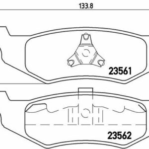 ARKA DİSK FREN BALATASI CHRYSLER 300M 2.7/3.5 06/98-12/04 CHRYSLER CİRRUS 2.4/2.5 05/94-09/00 - VALEO