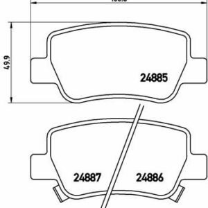 ARKA BALATA AVENSIS SEDAN-KOMBİ 1.6-1.8-2.0-2.0D-4D-2.2D-4D 09 - VALEO