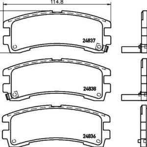 ARKA DİSK FREN BALATASI NISSAN PATHFİNDER 3.0 08/90-10/95 NISSAN TERRANO 3.0 10/87-09/94 - VALEO