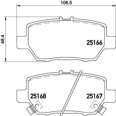 ARKA DİSK FREN BALATASI HONDA LEGEND 3.5/3.7 07/08 - 12/12 - VALEO