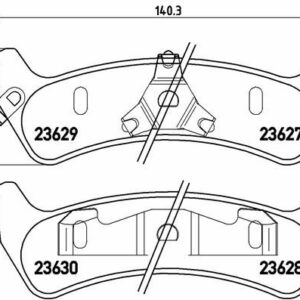 ARKA DİSK FREN BALATASI FORD EXPLORER 4.0/4.9 01/96-04/03 - VALEO