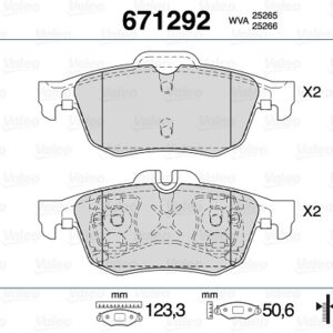 ARKA DİSK FREN BALATASI RENAULT LATİTUDE 2.0/2.5/1.5D/2.0D/3.0D 02/11 - VALEO