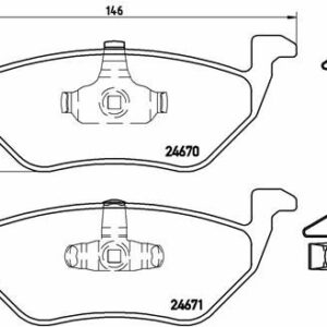 ARKA DİSK FREN BALATASI MAZDA TRIBUTE 2.3/3.0 12/03-05/08 FORD MAVERICK 2.0/2.3/3.0 02/01-07/07 - VALEO