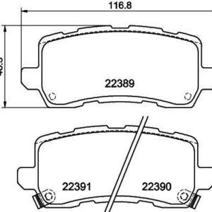 ARKA DİSK FREN BALATASI ACURA MDX 3.5 11/13 ACURA TLX 2.4 07/14 - VALEO