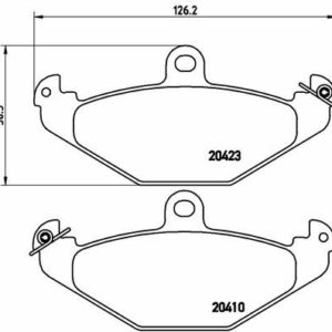 ARKA DİSK FREN BALATASI LOTUS ELİSE 1.8 08/95 LOTUS ESPRİT 2.0/3.5 02/96-12/04 - VALEO