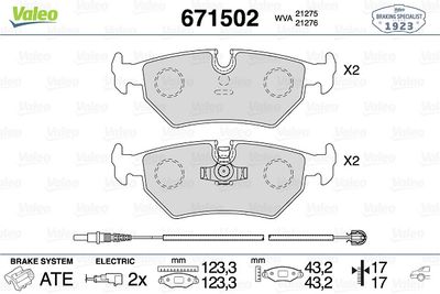 ARKA BALATA P806 2.0 1.9TD 2.0HDİ ULYSSE 1.8 2.0 2.1TD 2.0JTD EVASION 94-02 - VALEO