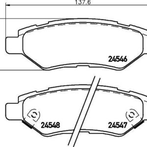 ARKA DİSK FREN BALATASI CADILLAC CTS 2.8/3.0/3.6 01/08 CHEVROLET CAMARO 3.6 09/09 - 12/15 - VALEO