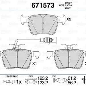 ARKA DİSK FREN BALATASI AUDI RS3 QUATTRO 2.5 04/17 AUDI RS3 SPORTBACK QUATTRO 2.5 02/15 - VALEO