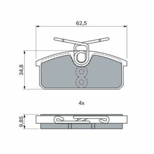 ARKA DİSK FREN BALATASI RENAULT TWİZY 0.0 ELECTRİC 04.12 - - VALEO