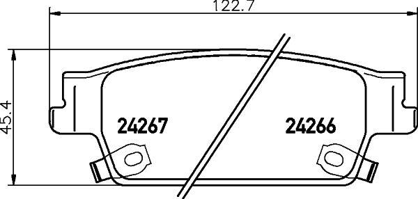 ARKA DİSK FREN BALATASI CADILLAC SRX 3.6/4.6 01/04-12/11 - VALEO